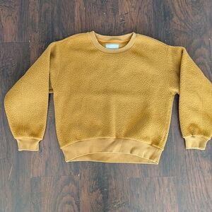Everlane Mustard Fleece Pullover- Size S
